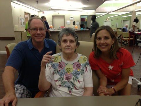 Barry, Mom and Laura at the Alz center. 